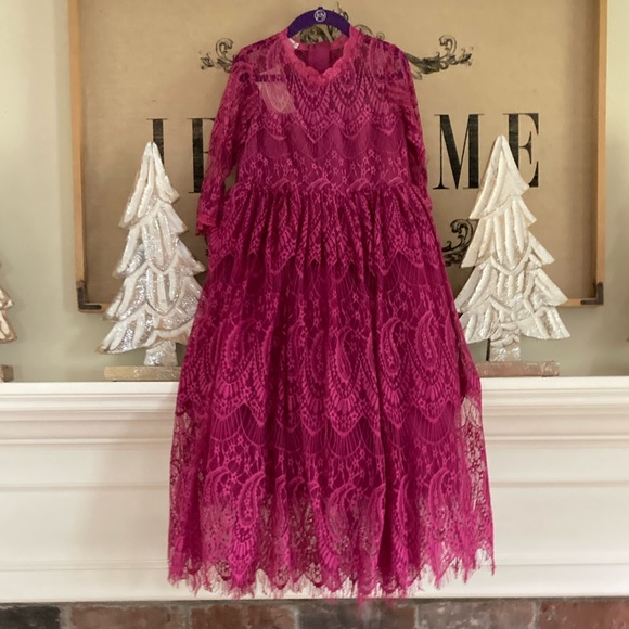 Trish Scully Other - Elegant Pink Lace Kids Dress